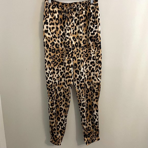 Leopard Cheetah Print Joggers - Picture 1 of 2